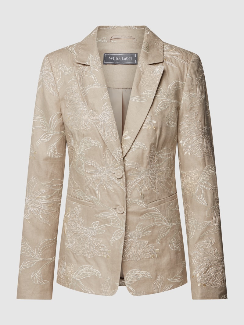 Blazer mit Allover-Print in sand