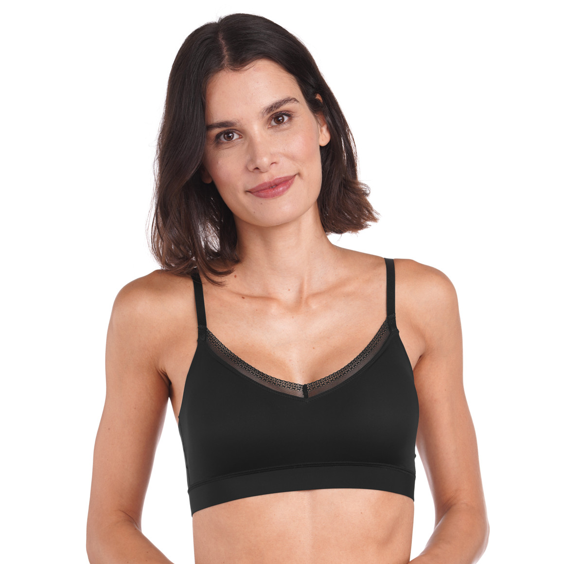 Damen Seamless-Bustier mit Spitze