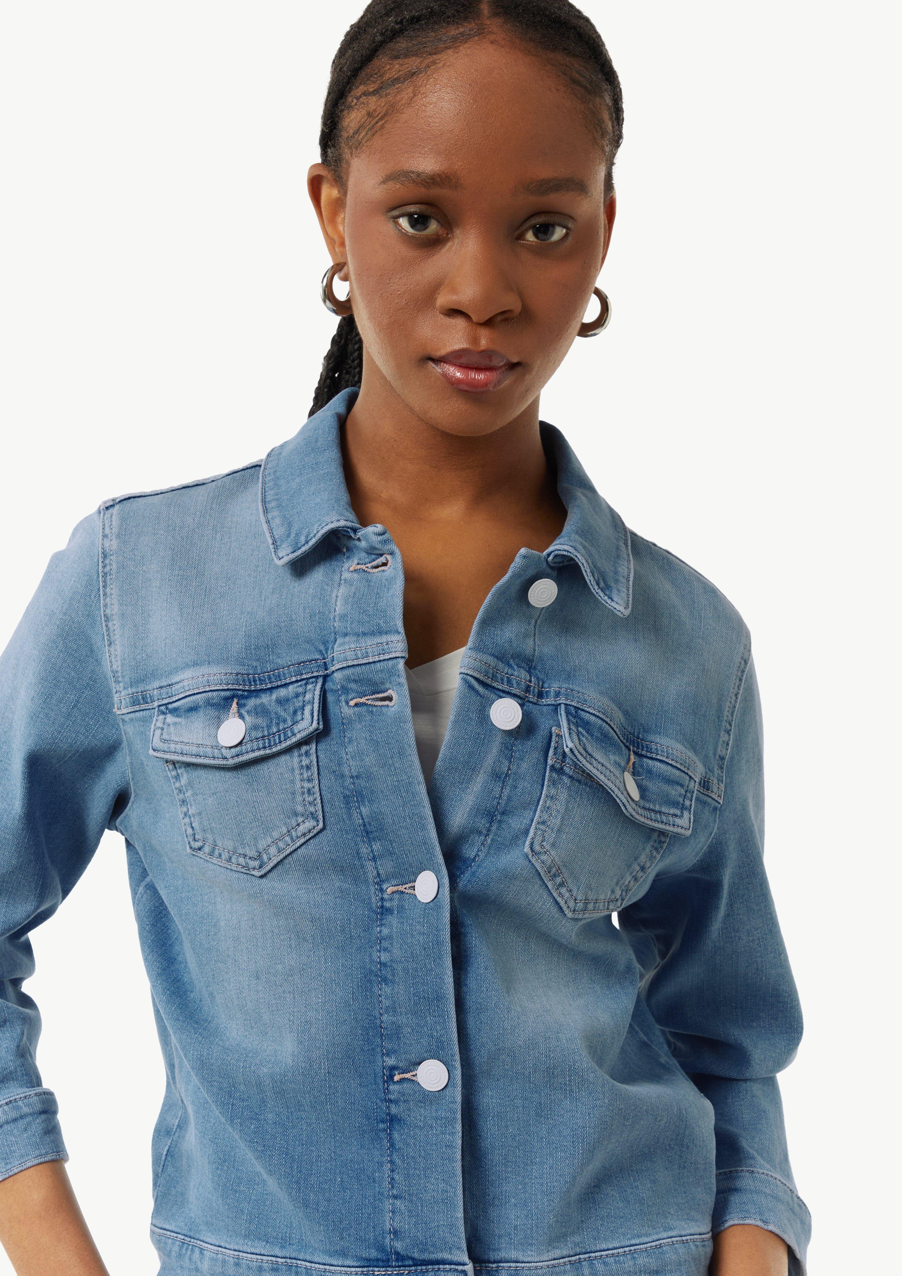 Jeansjacke mit 3/4-Ärmel - blau