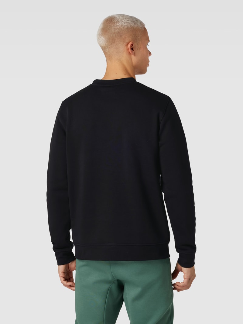 Sweatshirt mit Label-Print in schwarz