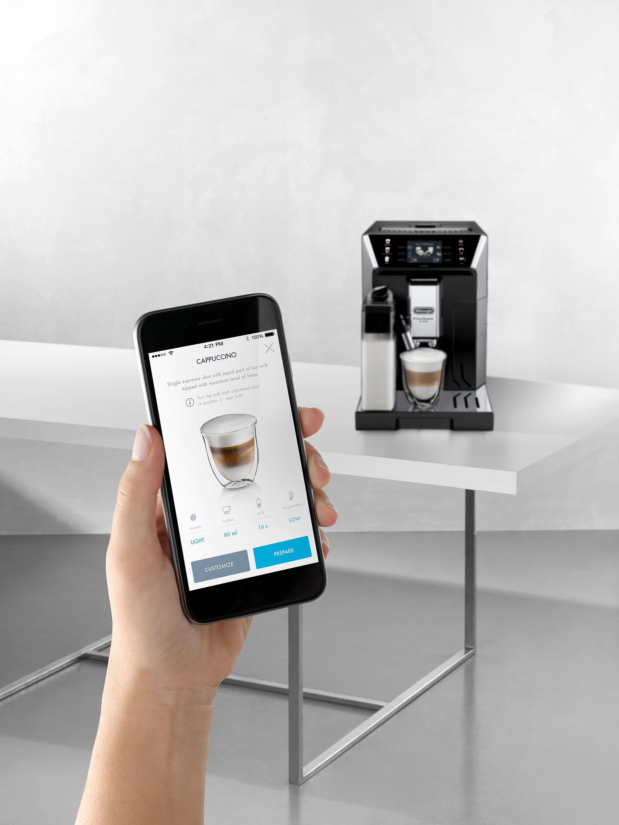 De'Longhi Kaffeevollautomat PrimaDonna Class ECAM 550.65.SB, schwarz