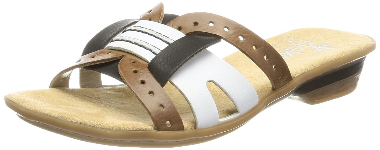 RIEKER Klassische Sandalen taupe FSK Damen Sandalen