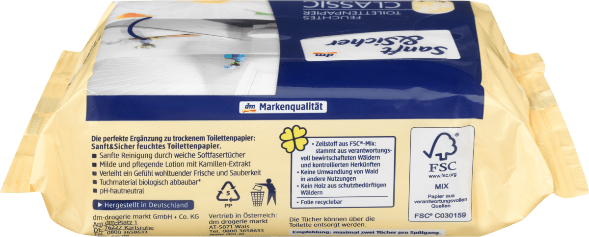 Feuchtes Toilettenpapier Classic Kamille, 70 St