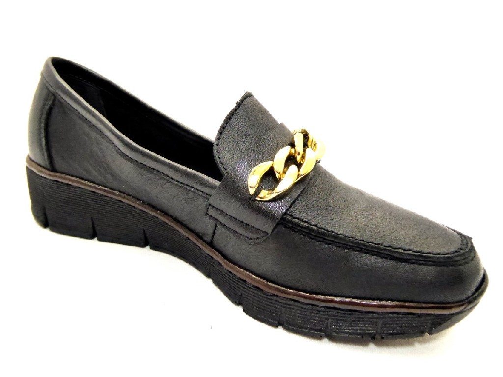 RIEKER Sportliche Slipper schwarz