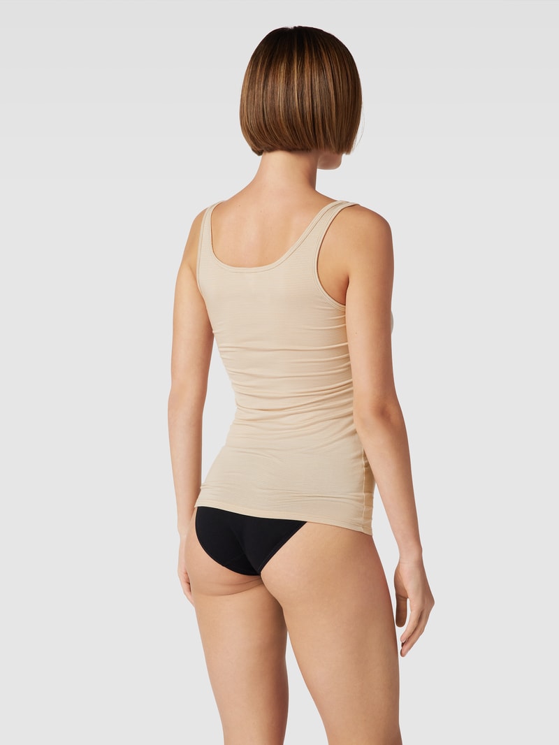 Tanktop mit Strukturmuster im 2er-Pack in sand