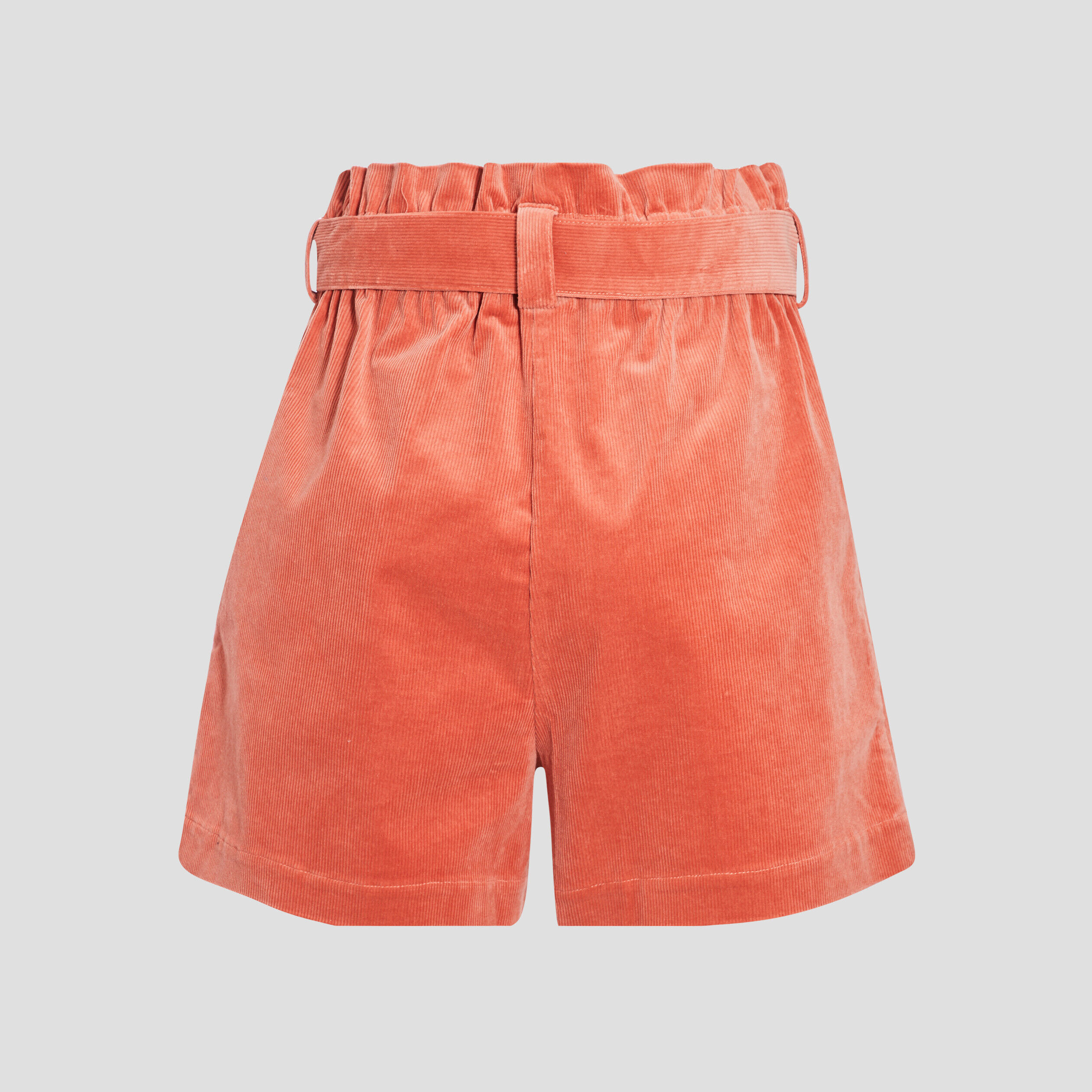 Short paperbag velours jaune moutarde femme | Cache Cache
