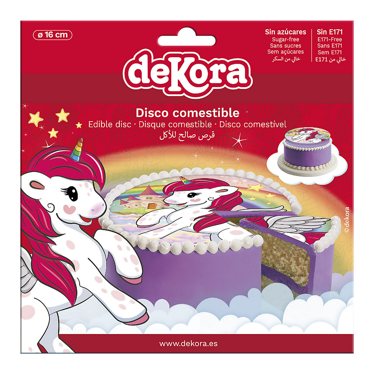 Essbare Tortenaufleger Einhorn 20cm