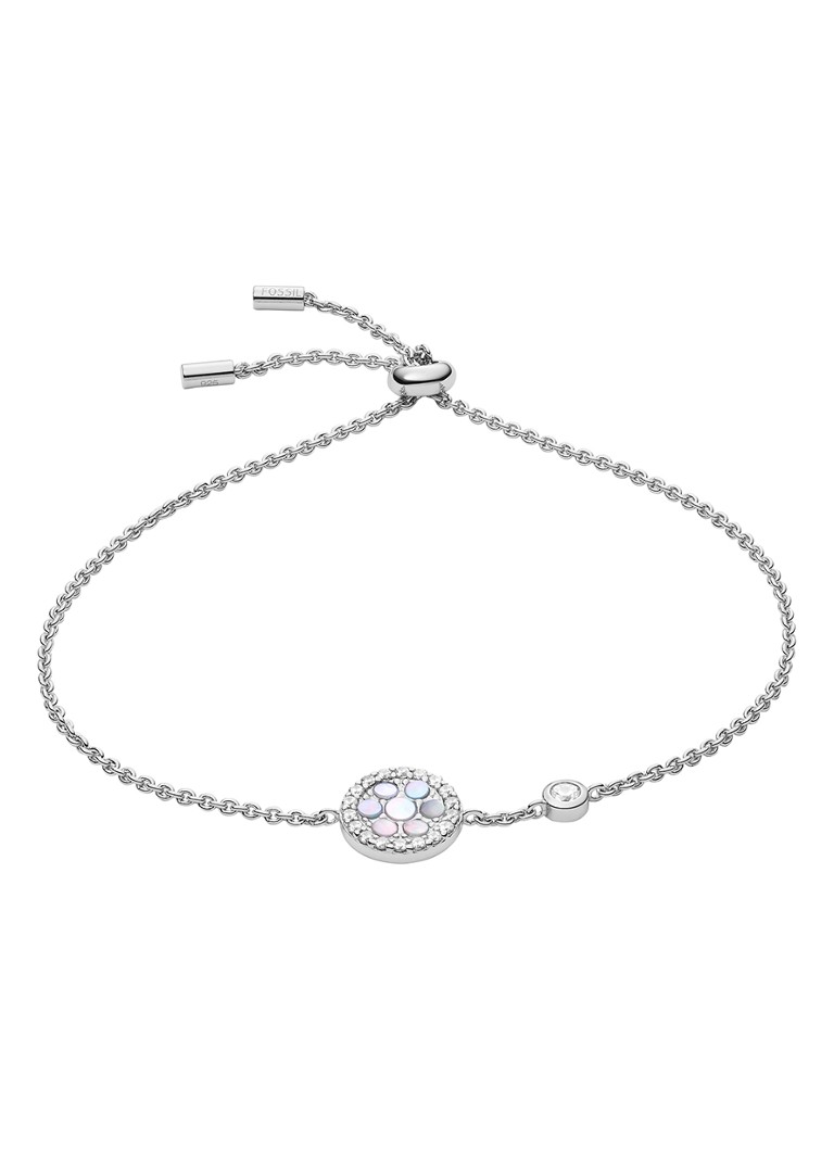 Bracciale in argento fossile e madreperla JFS00519040