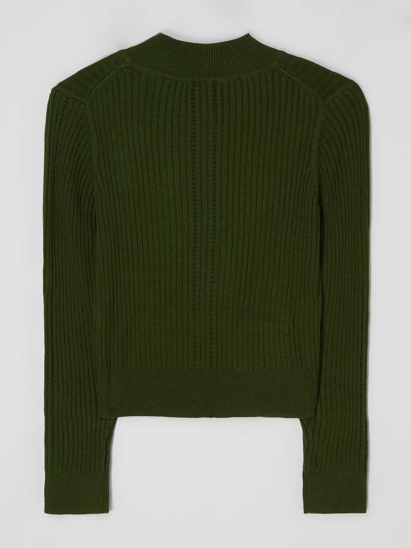 Pullover aus Viskose-Baumwoll-Mix Modell 'Xalli' in olivgrün