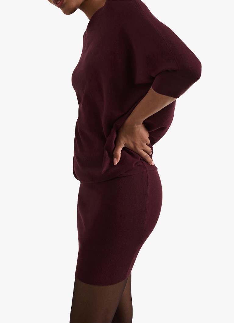 Rochie scurtă Becca, tricotată fin de la Phase Eight, cu mâneci tip liliac.