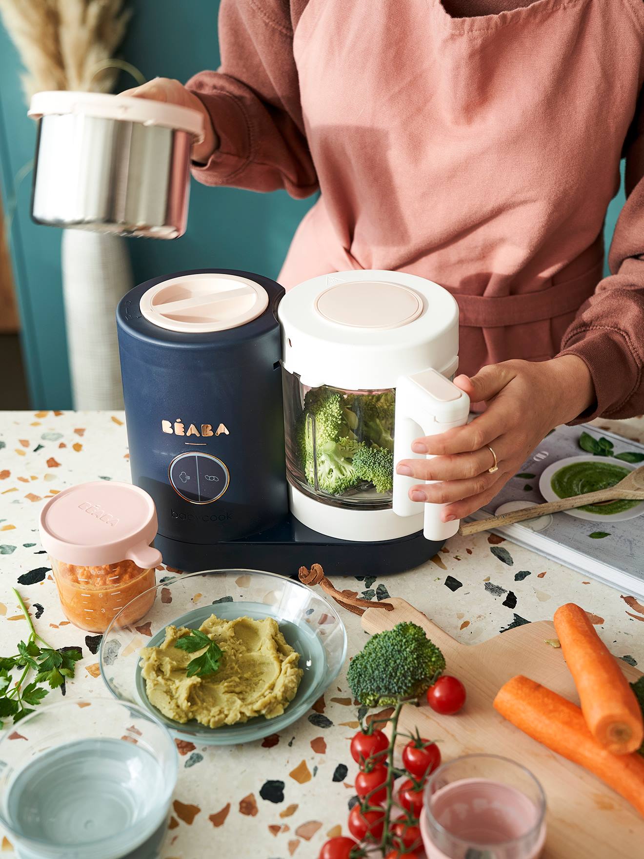 Beaba Babykostzubereiter Babycook NEO BEABA - dunkelblau/weiß
