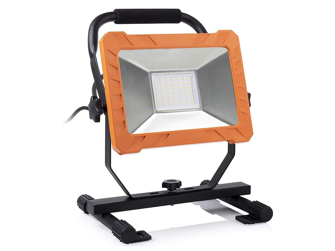 smartwares Baustrahler, LED fest integriert, Tageslichtweiß, LED Werkstattlampe, Arbeitslampe Handlampe Bauleuchte IP 65, 50 Watt