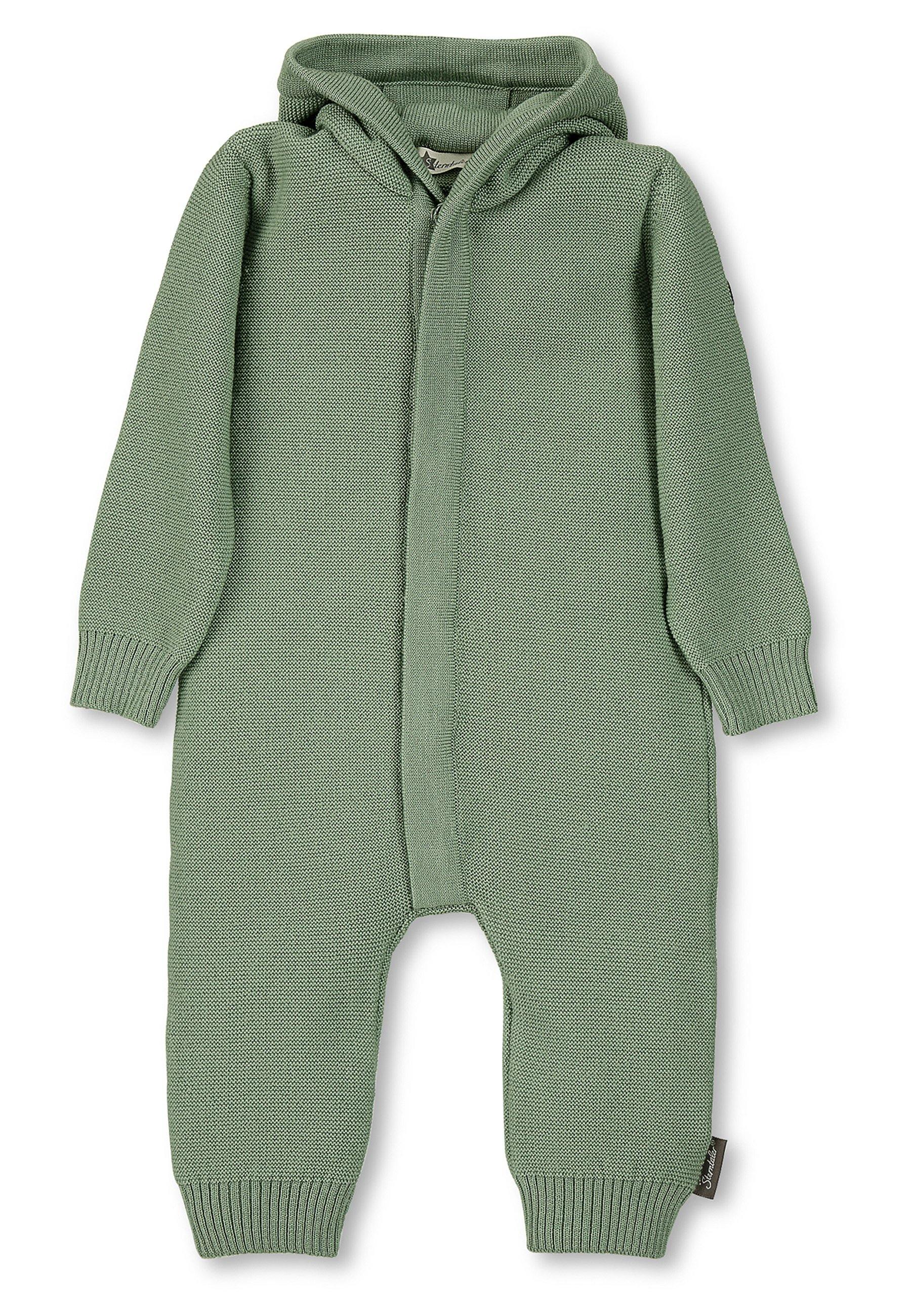 Strick-Overall aus Wolle (Merino) mit Kapuze