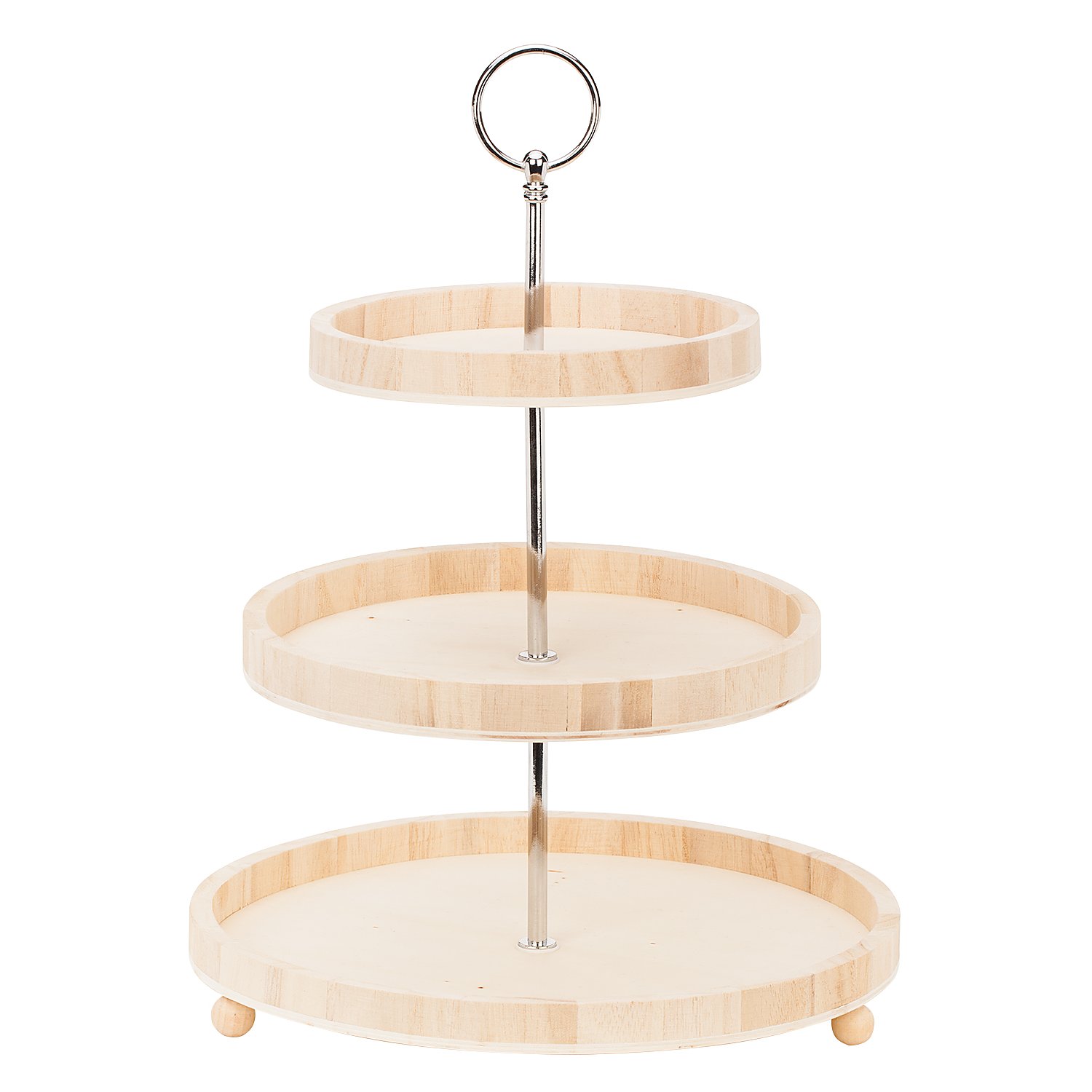 Tabletts für Etagere aus Holz, 3 Stück