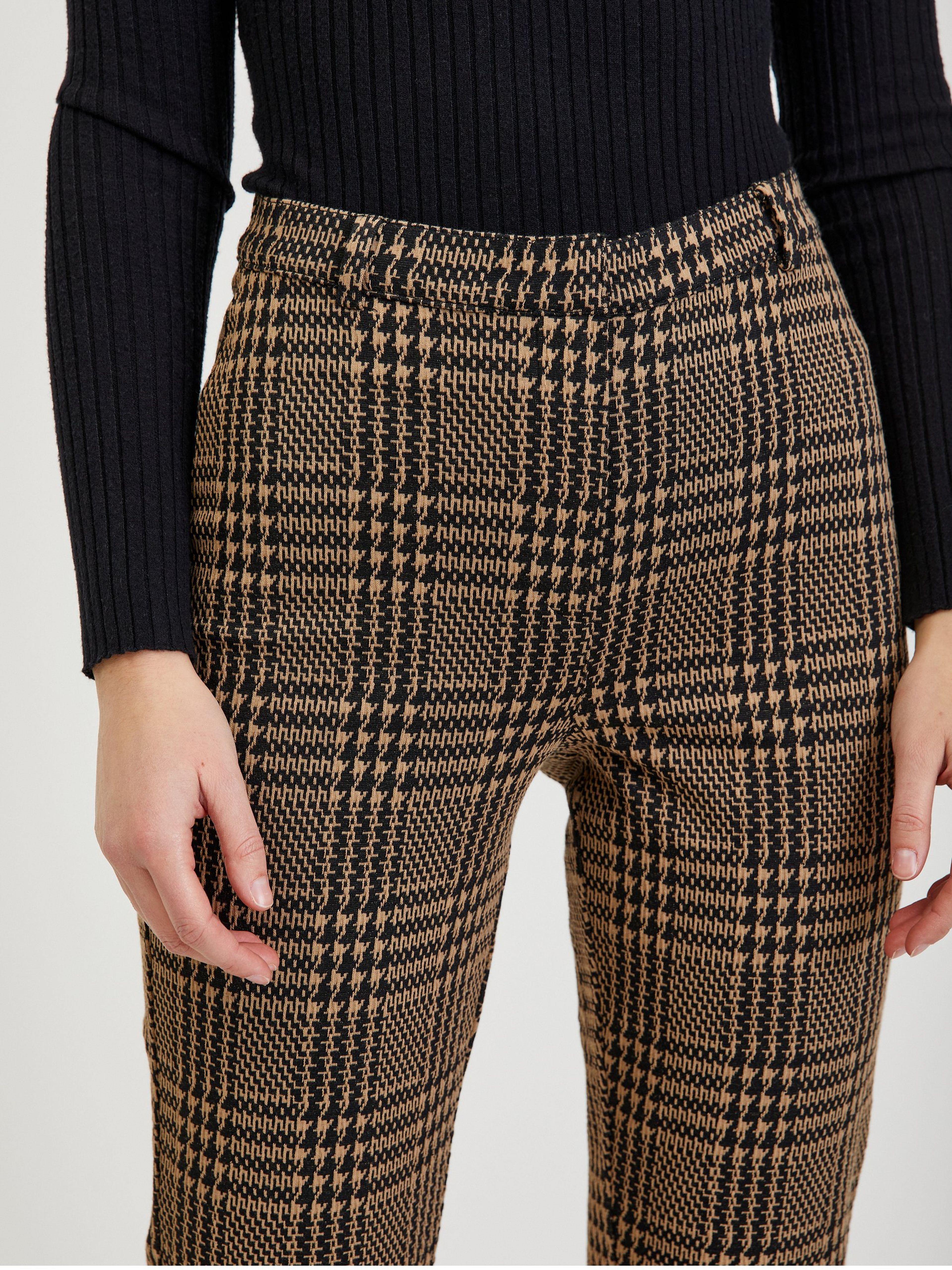 Braune karierte Damenhose ORSAY