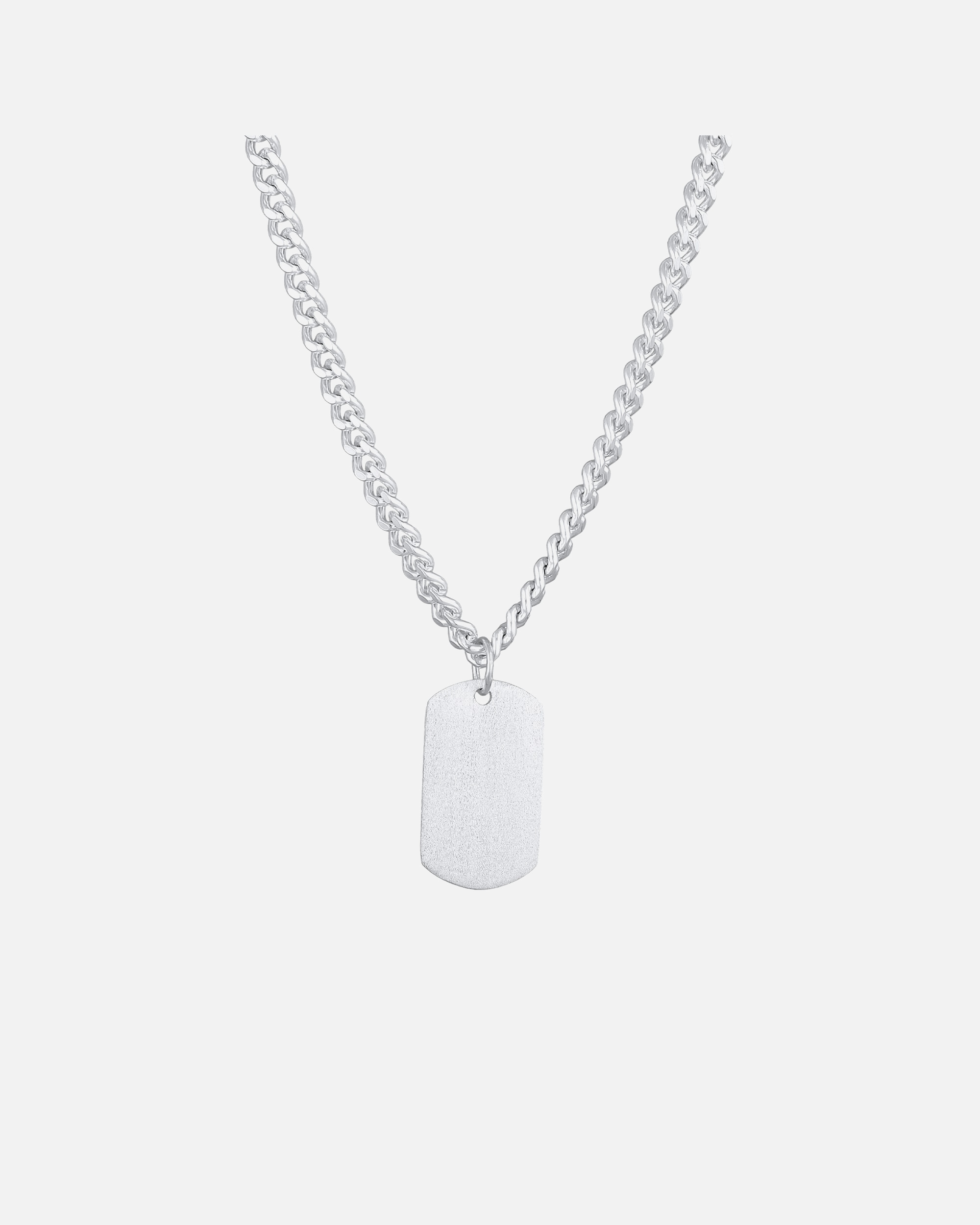 Colgante KUZZOI para hombre con placa mate en plata de ley 925