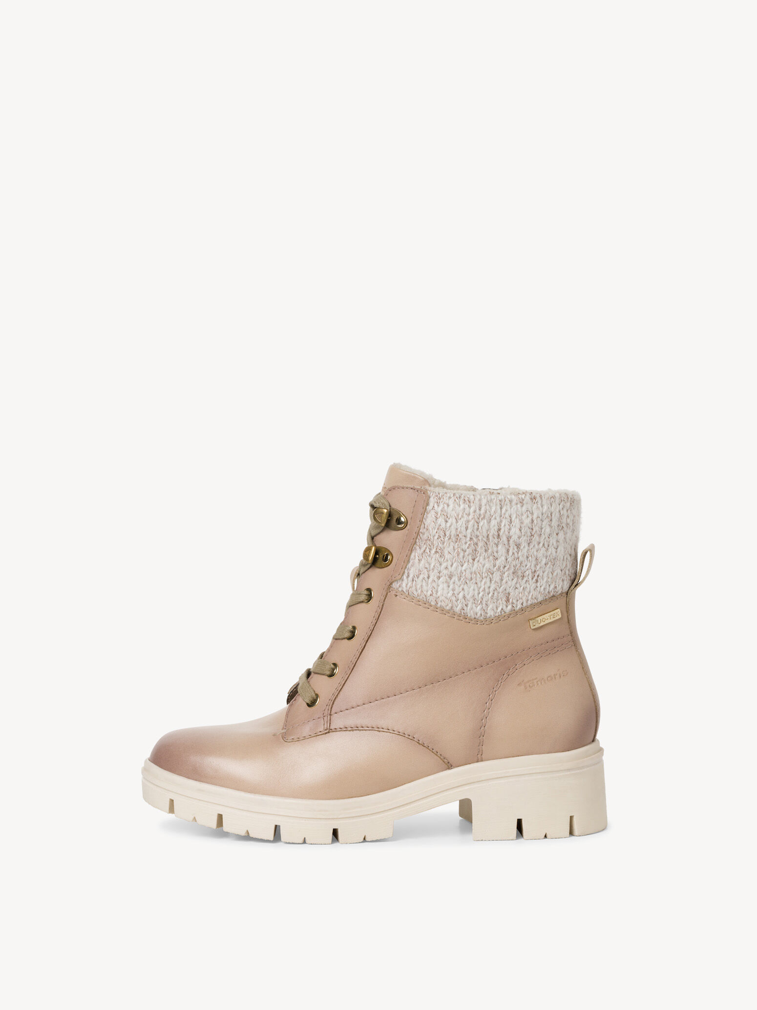 Bottine en cuir - beige