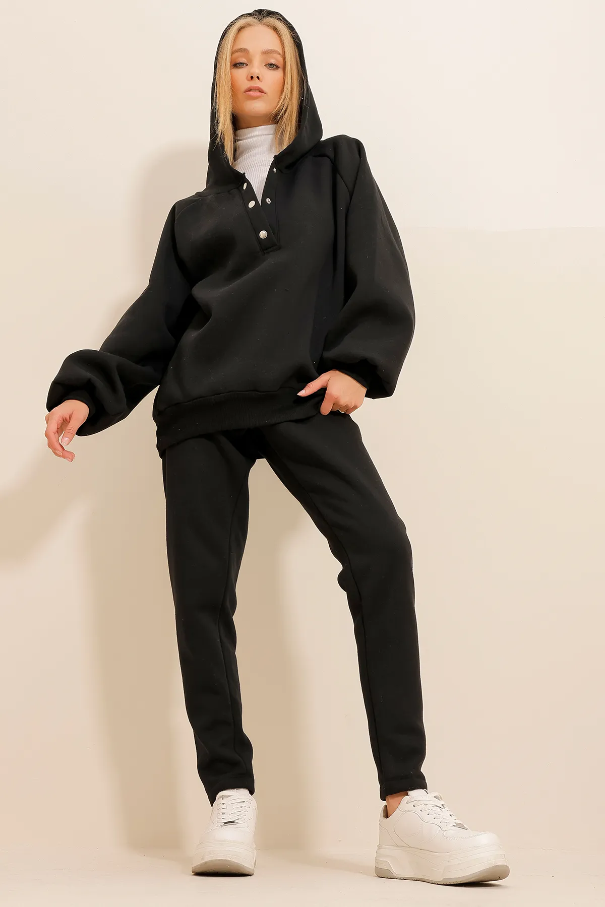 Trend Alaçatı Stili  Zweiteiler - Schwarz - Regular Fit