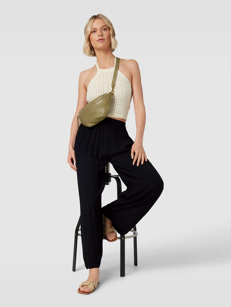 Crossbody Bag aus Leder Modell 'Tavia' in schlamm