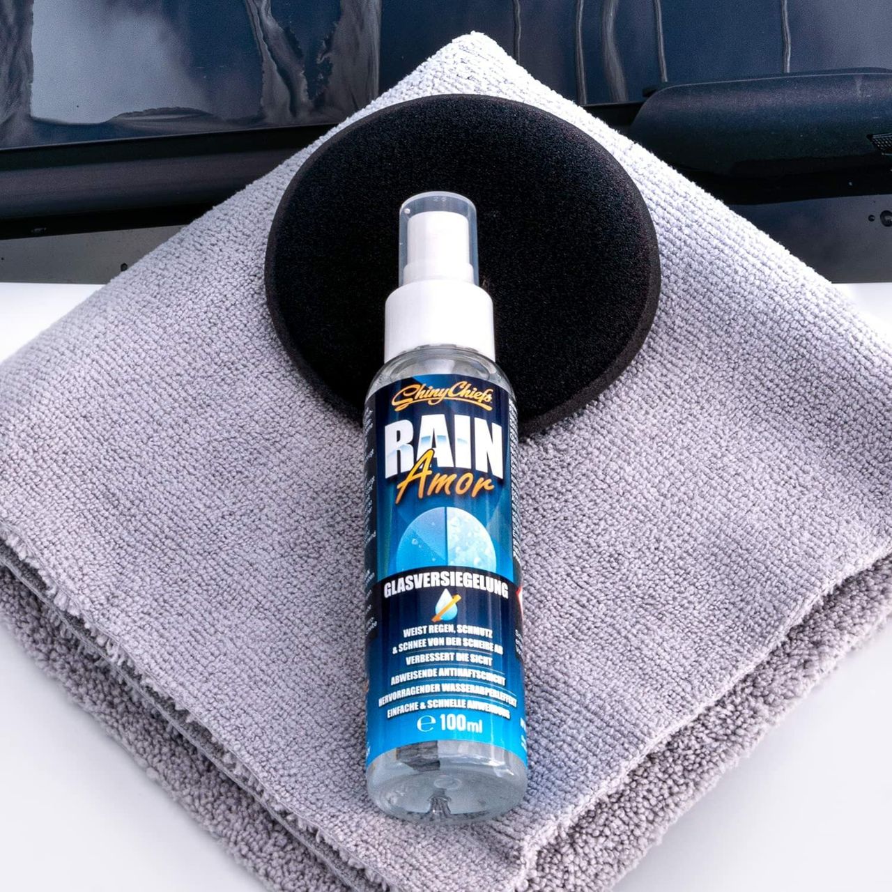 ShinyChiefs Rain Amor - Glasversiegelung Autoscheiben-Versiegelung mit hydrophobem Schutz 100ml