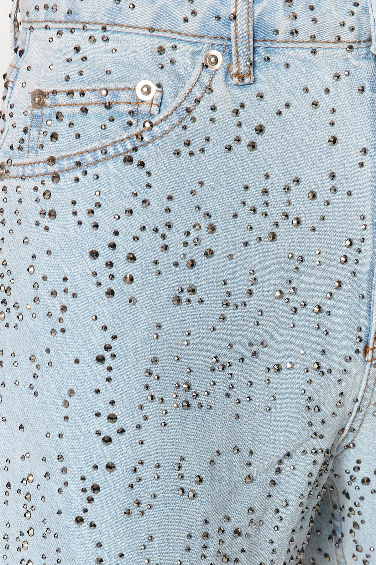 Trendyol Collection  Blaue Jeansshorts mit Troc-Detail TWOSS23SR00160