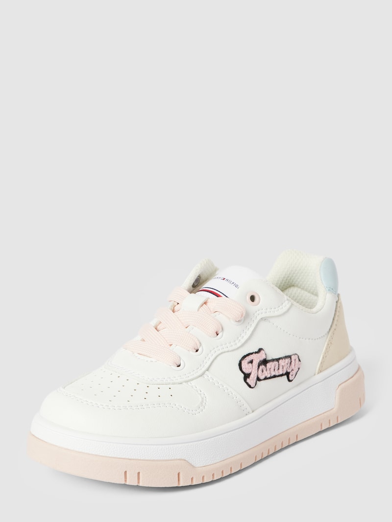 Sneaker mit Label-Patch Modell 'PAULENE' in weiß