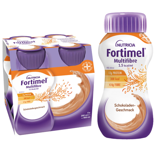FORTIMEL Multifibre 1.5 kcal Schokoladengeschmack  4X200 ml  Flüssigkeit