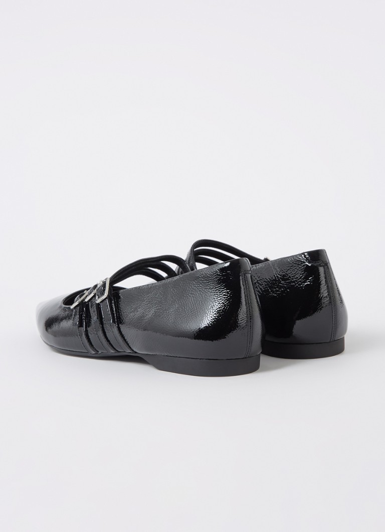 Balerini Vagabond Shoemakers din piele lăcuită cu hermină