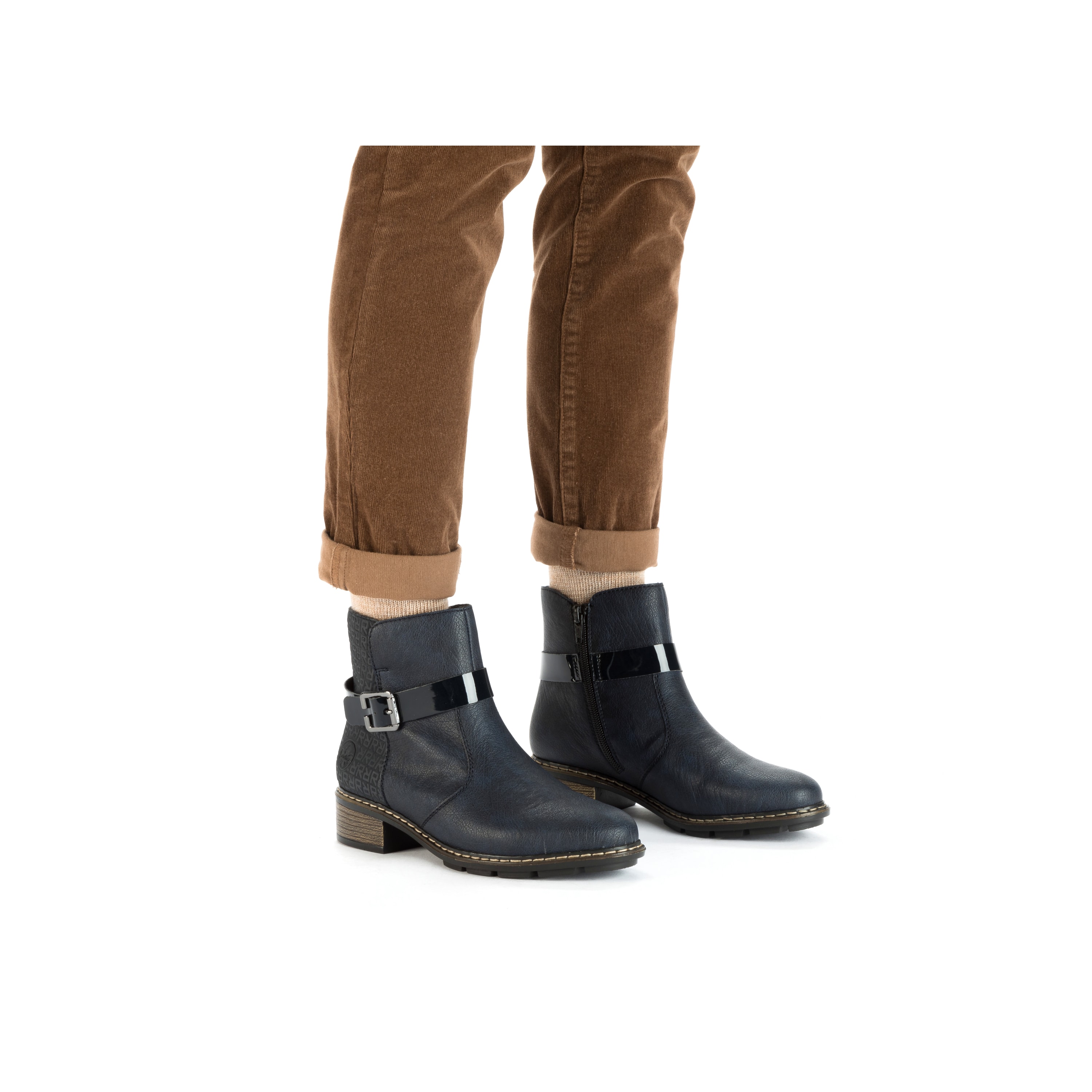 Rieker Damen Kurzstiefel azurblau