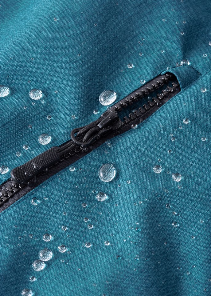 Wasserdichte Funktions-Outdoor-Longjacke mit Teddyfleece