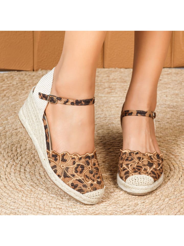 Ital-Design High Heel in Braun und Beige günstig kaufen