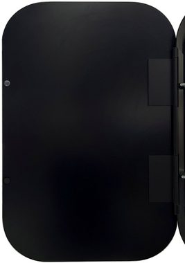 Talos Badezimmerspiegelschrank oval, BxH: 40x60 cm, aus Alumunium und Echtglas, IP24