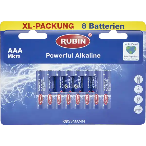 Powerful Alkaline Batterien AAA Micro