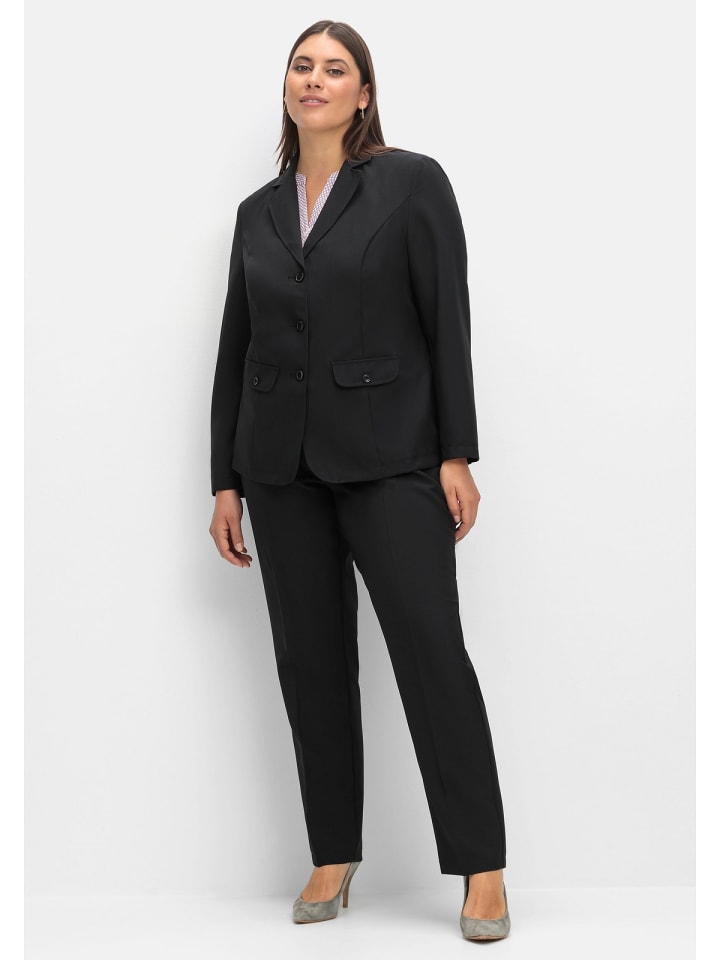sheego Gerade Hose in schwarz günstig kaufen