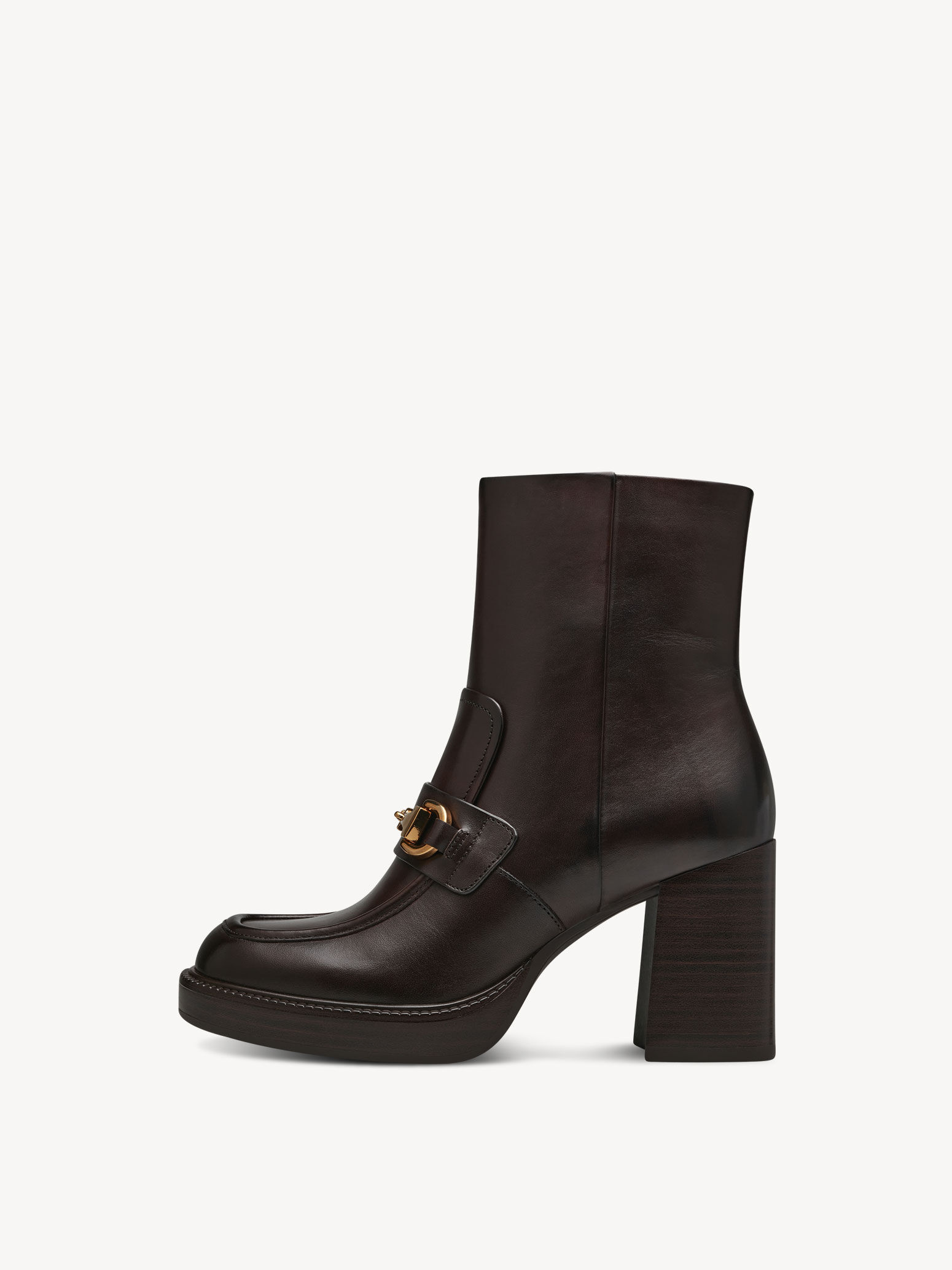 Bottine en cuir - marron