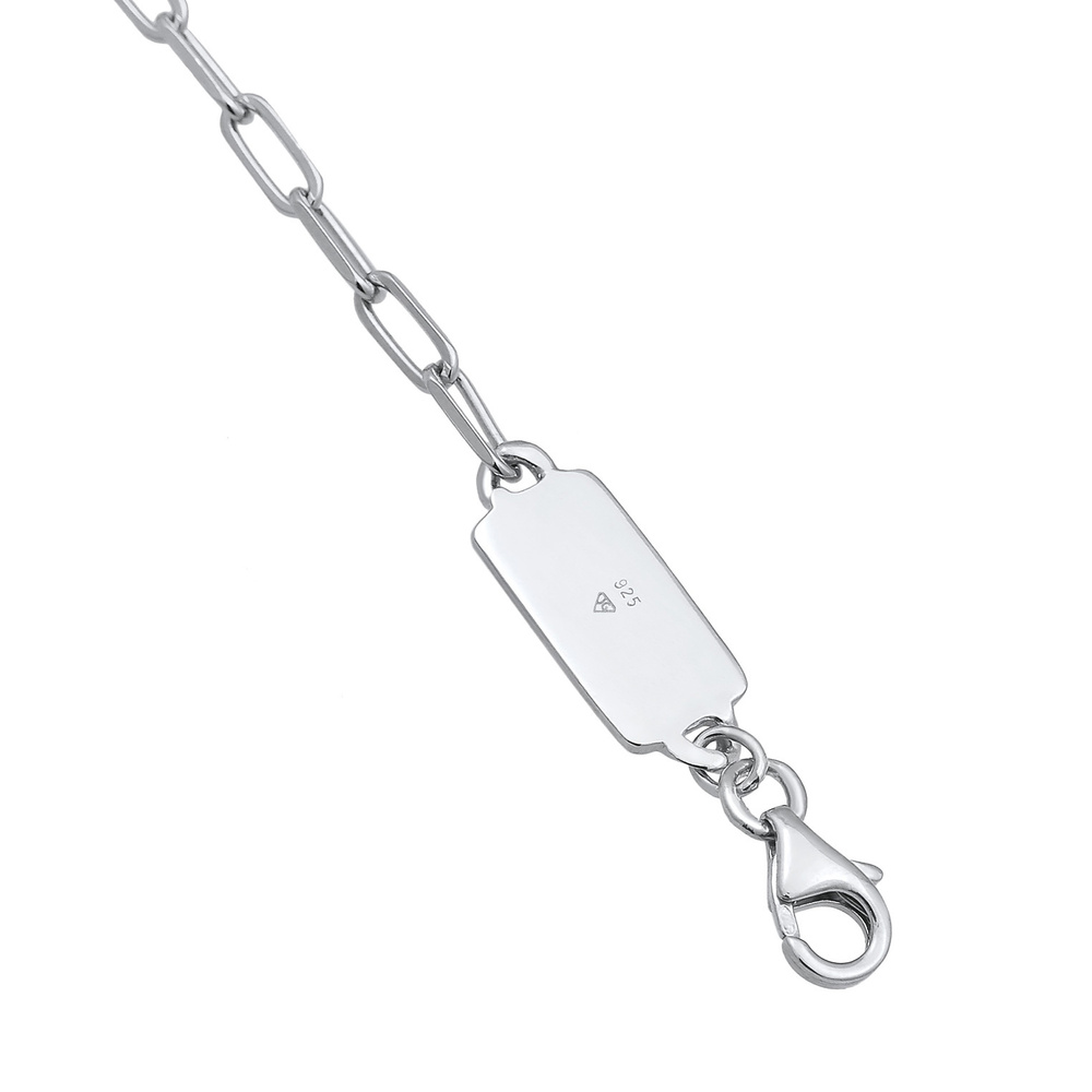 KUZZOI KUZZOI Bracelet Hommes Regard de chaîne Ovale en argent sterling 925 Bracelet