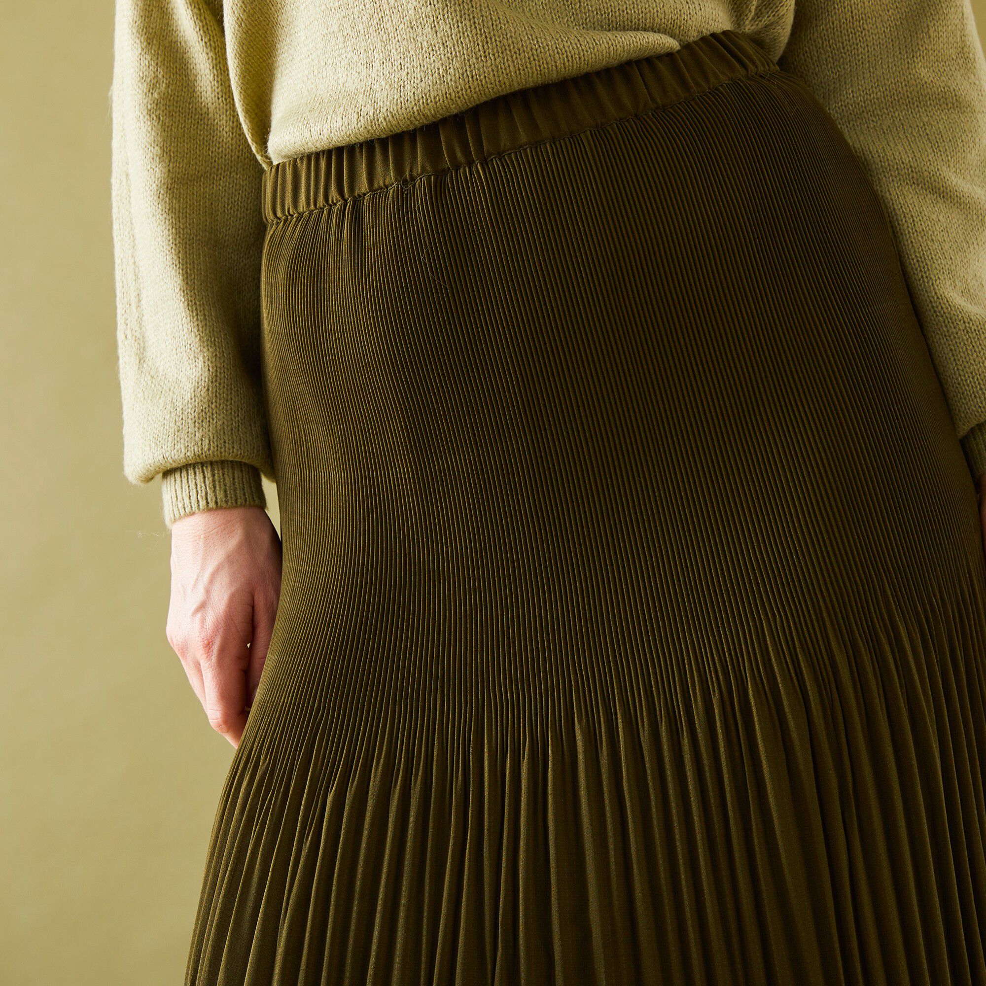 Jupe petite stature voile plissé uni, polyester recyclé(1)
