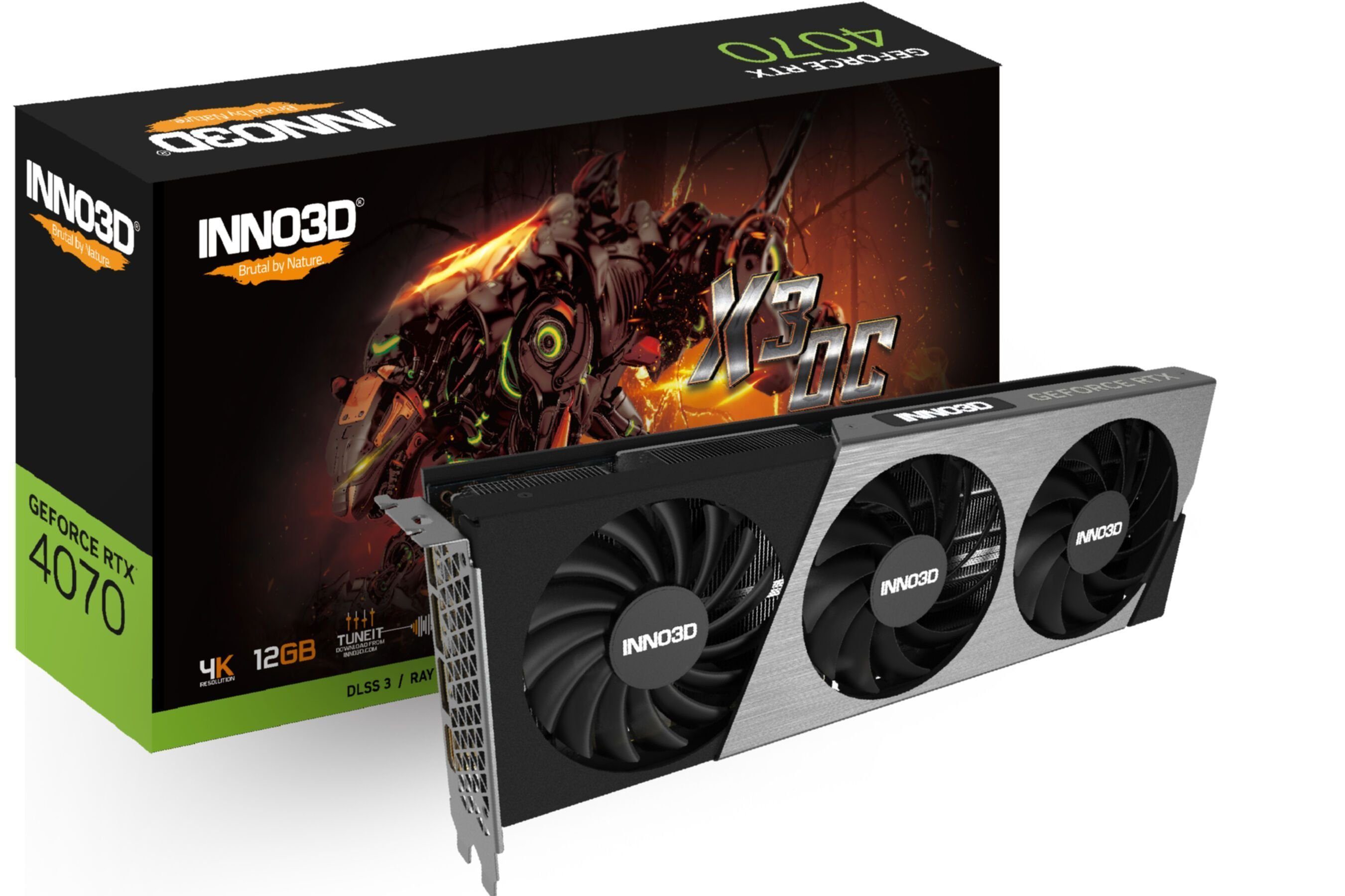 Inno3D GeForce RTX 4070 N40703-126XX-185252L Grafikkarte (12 GB, GDDR6)
