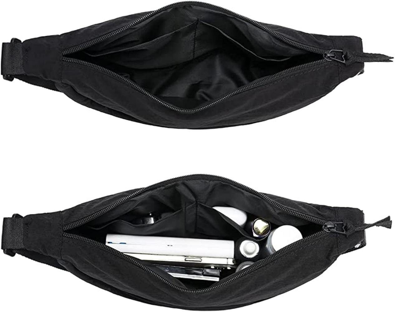 Blusmart Umhängetasche Halbmond Crossbody Bag (Reise-Umhängetasche aus Nylon mit verstellbarem Riemen, wasserdichte Umhängetasche), Geeignet für Alltag, Sport, Schule, Outdoor-Reisen usw.