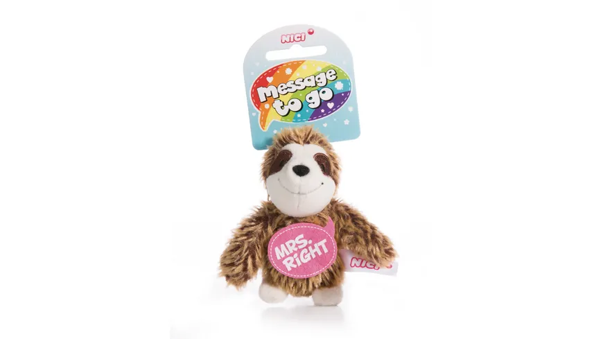 NICI Faultier Mrs. Right 8cm mit Loop