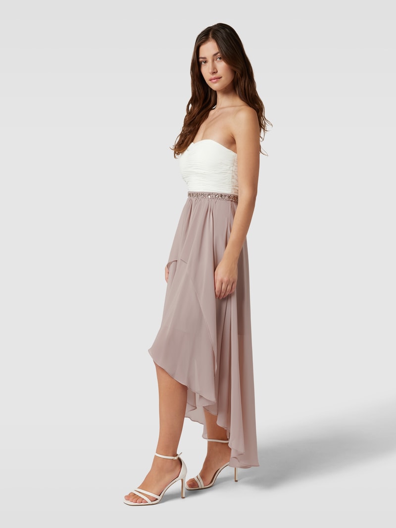 Cocktailkleid in Bandeau-Form in mauve