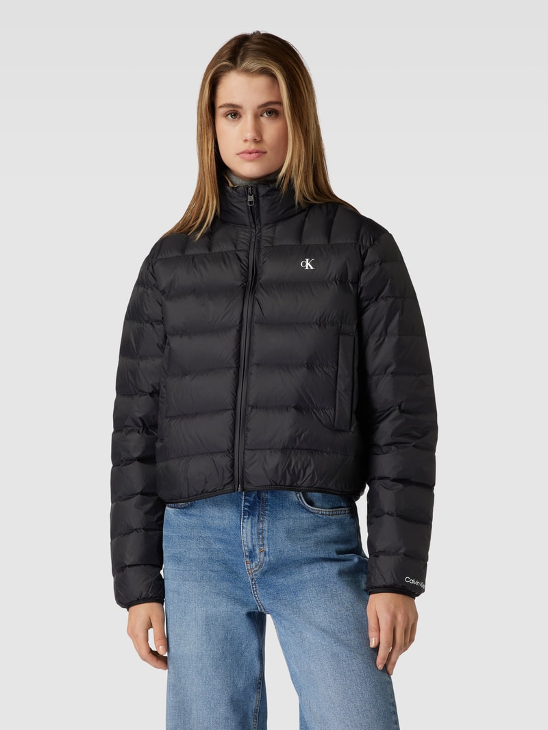 Steppjacke mit Label-Detail in black