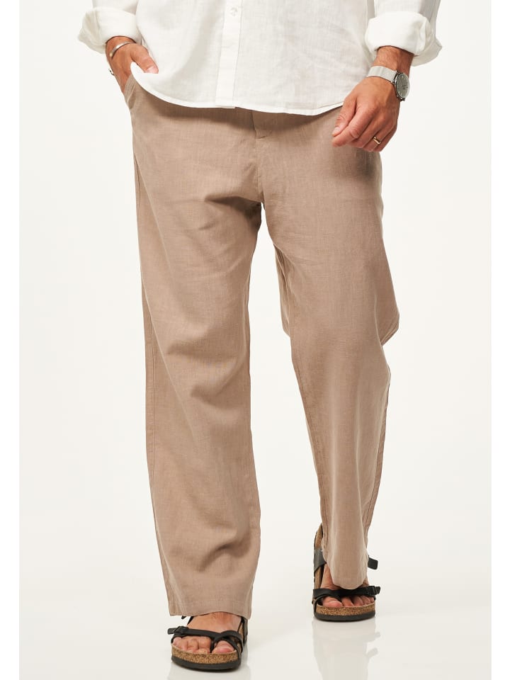 DAILY COTTON Leinenhose - für Herren aus 100% Leinen luftige Sommerhose in Beige günstig kaufen