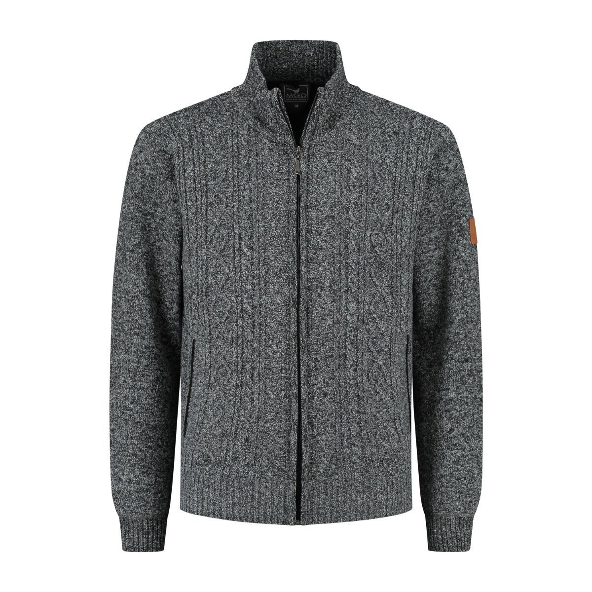 MGO Cable Cardigan Anthracite Herren Pullover