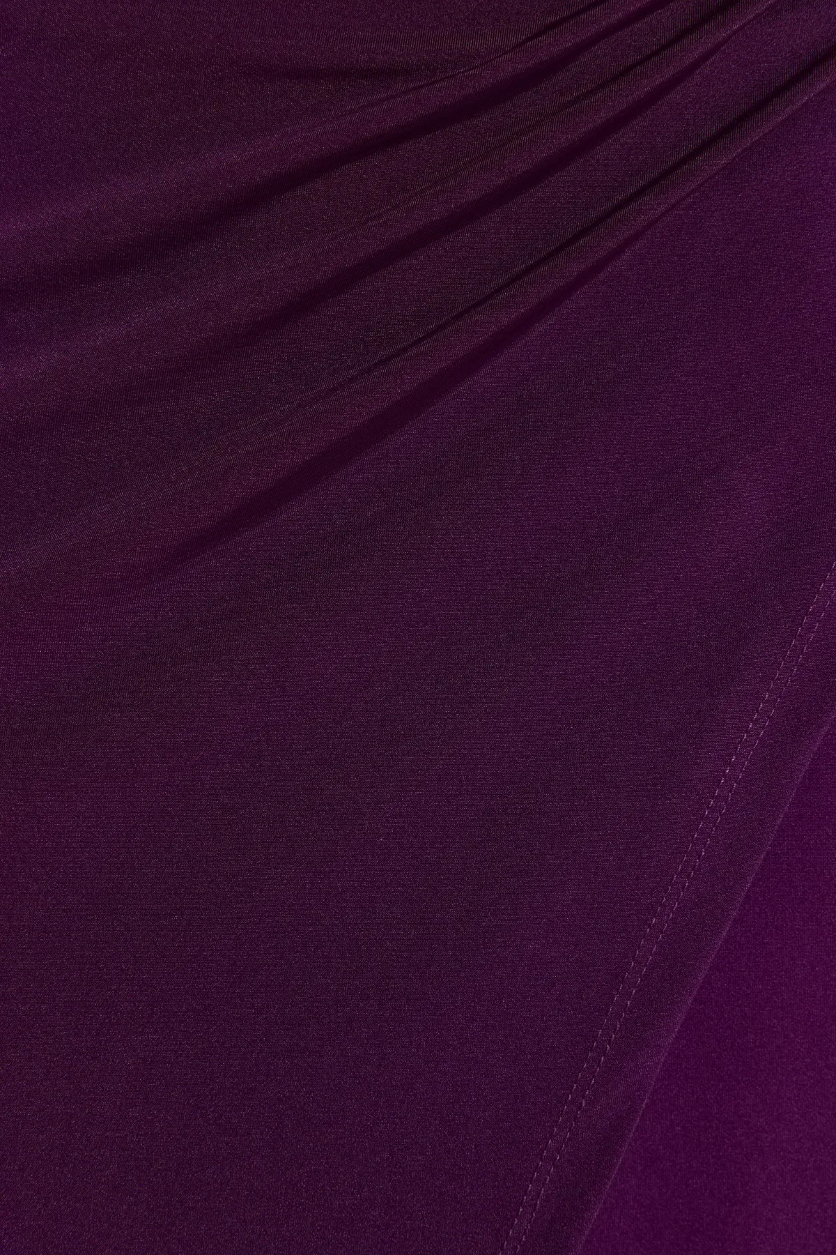 Trendyol Collection  Elegantes, pflaumenfarbenes, gestricktes Abendkleid mit Fensterausschnitt und Ausschnitten TPRAW24EL00143