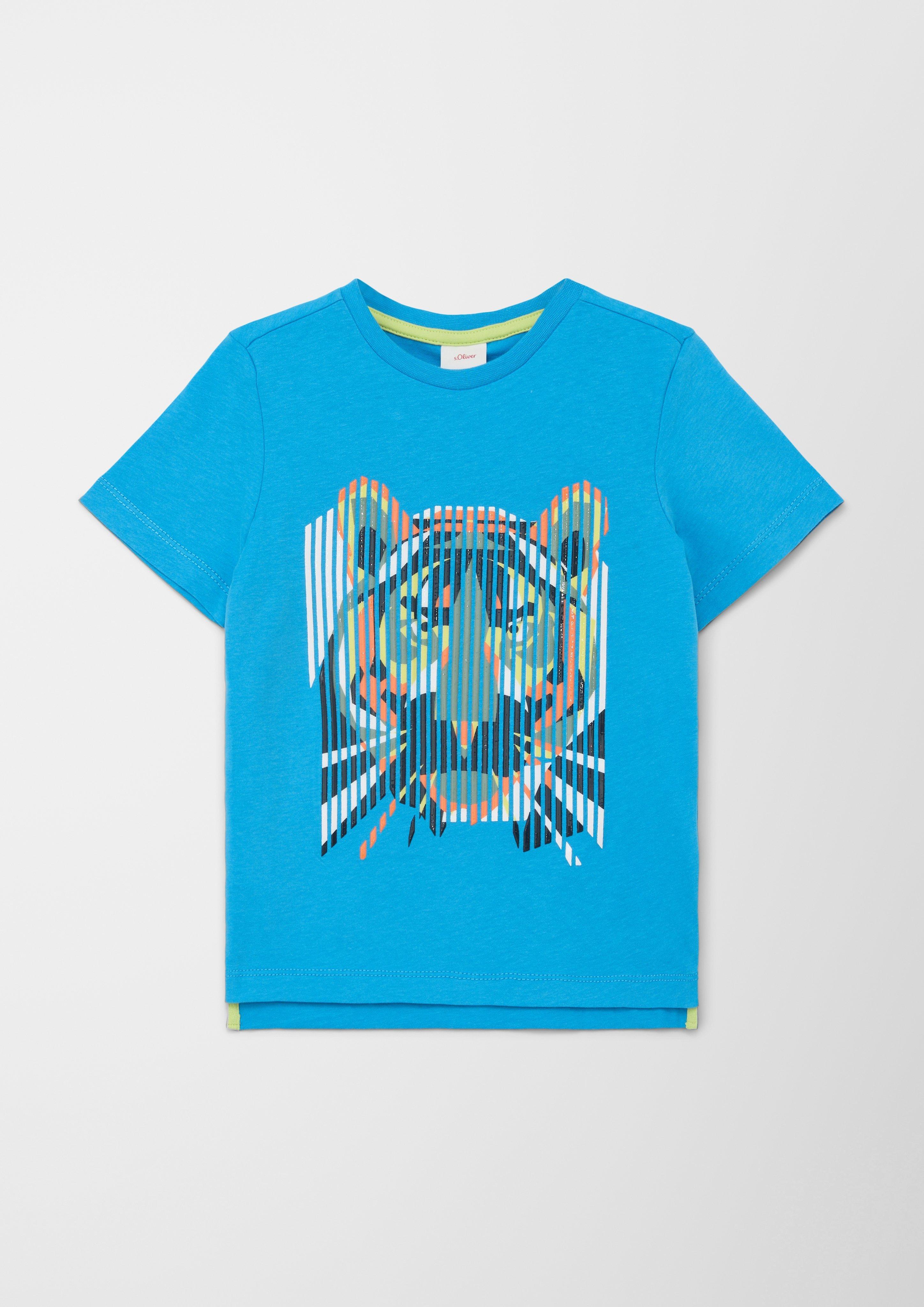 T-Shirt mit gummiertem Print  2127489-6431
