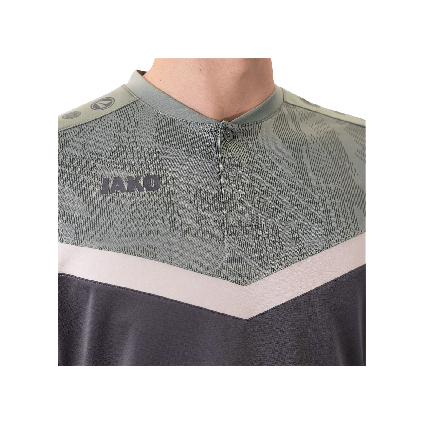 JAKO Iconic Poloshirt Grau Grün F852