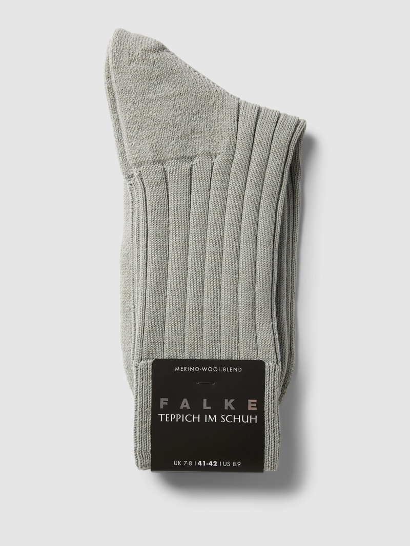 Socken mit elastischem Rippenbündchen in silber