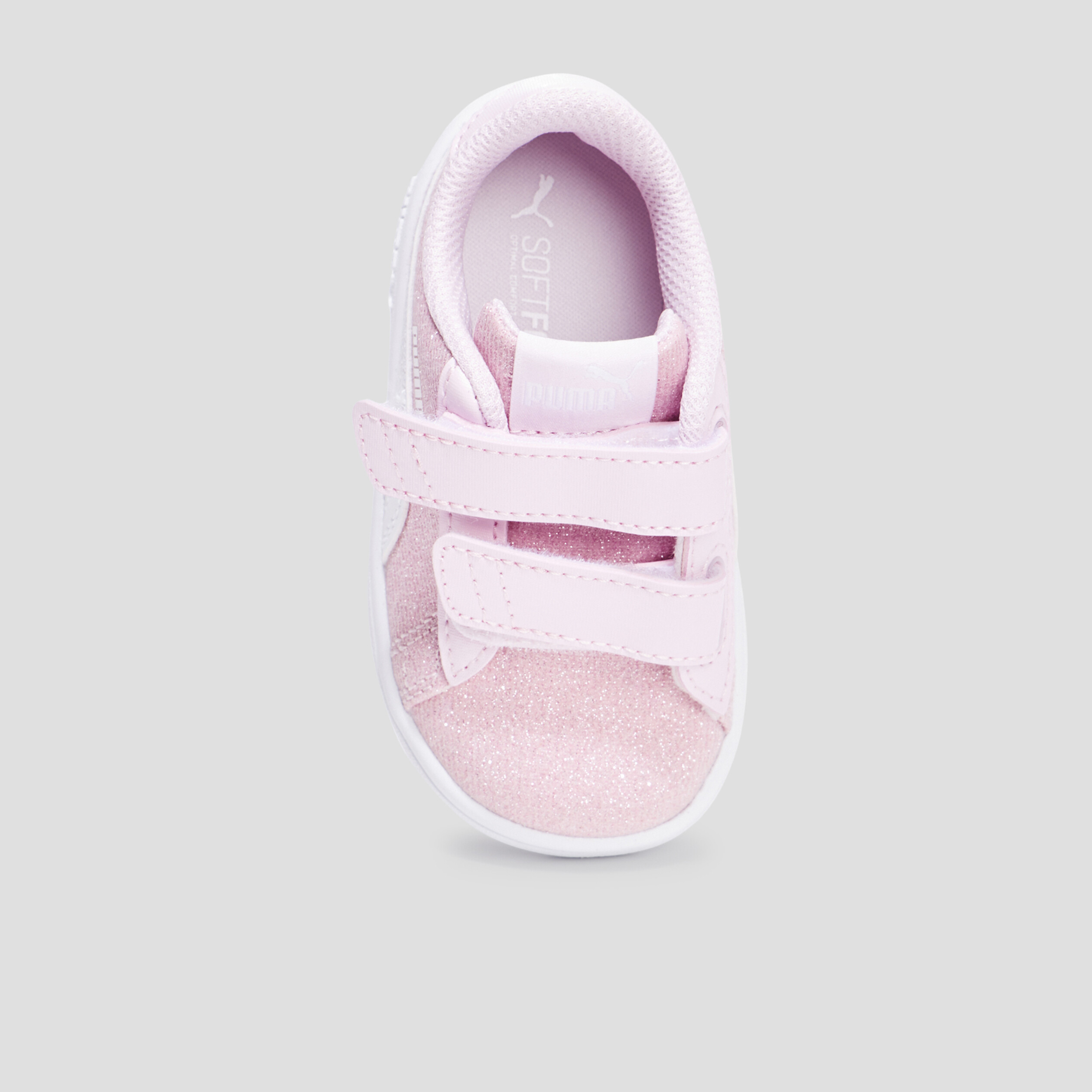 Tennis basses pailletées Puma Smash rose bébé fille | La Halle