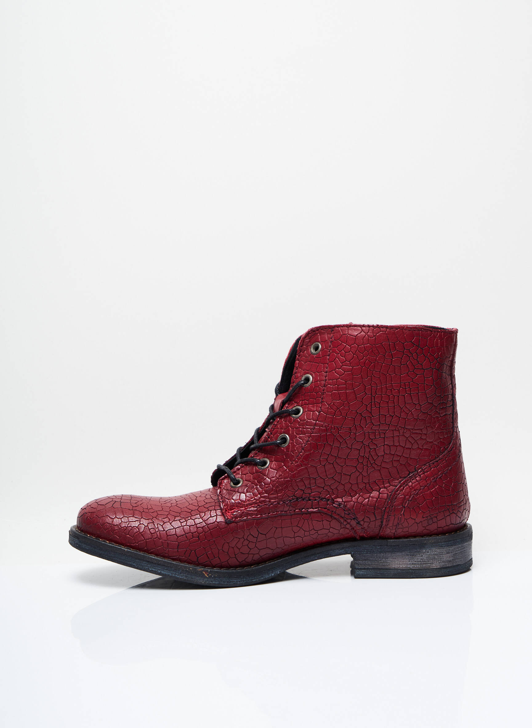 Ippon Vintage Bottines Femme couleur rouge